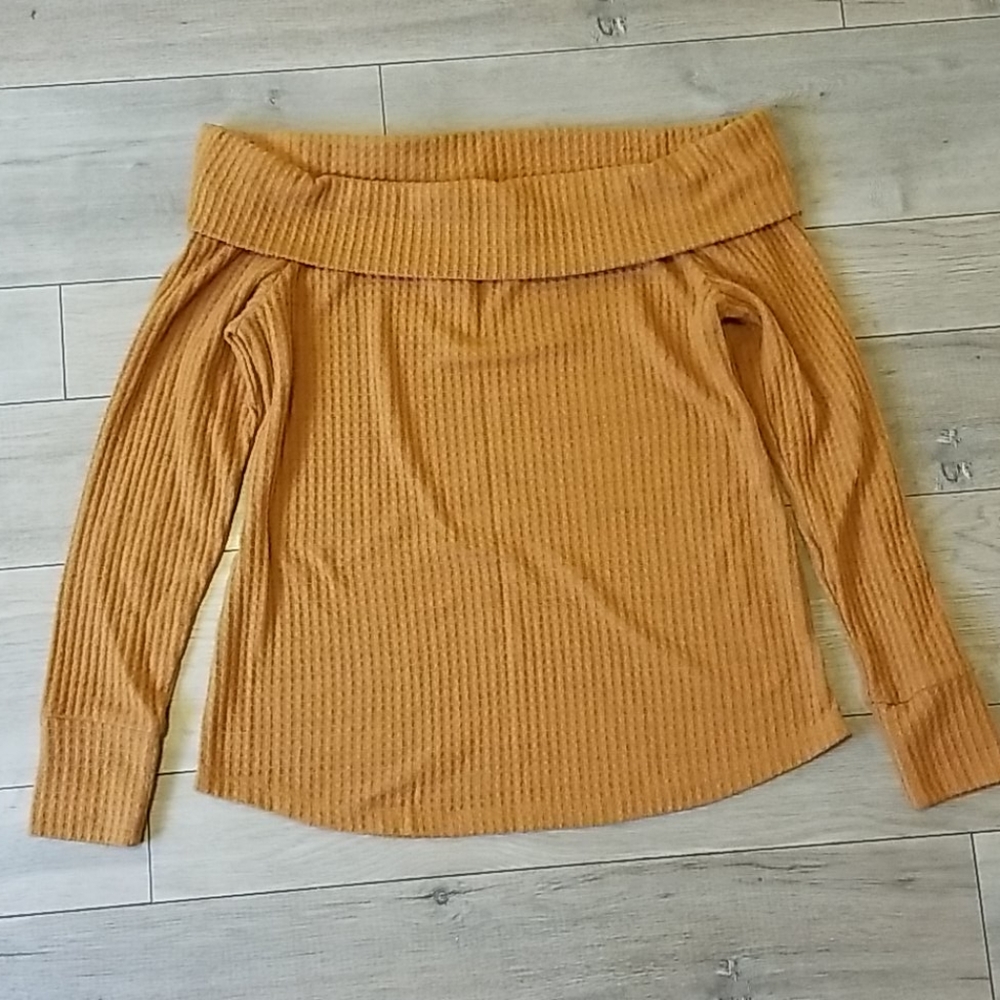 BP. Nordstrom's Off Shoulder Waffle Knit Sweater M